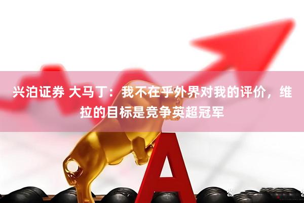 兴泊证券 大马丁：我不在乎外界对我的评价，维拉的目标是竞争英超冠军